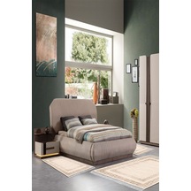 Eko Trend Djt Yıkanabilir Kaymaz Taban 3 Lü Yatak Odası Takımı F5036 Modern Bej