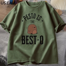 Flood Of Style Petso En Iyi Tişörtleri Erkekler Rahat Pamuk Kısa Kollu Tee Unisex Baskı T-shirt Sokak Yeşil