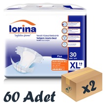 Lorina Tekstil Yüzeyli Bel Bantlı Yetişkin Hasta Bezi XL 30'Lu 2 Paket 60 Adet