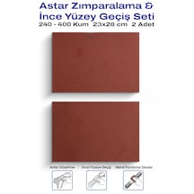 240-400 Kum Tabaka Zımpara 23x28 Cm 2 Adet Astar Ve İnce Yüzey Seti