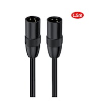 Rogfer Junsunmay Xlr Erkek Erkek Mikrofon Kablosu 3 Pin Ses Kablosu Dengeli Korumalı Kablo, Uzunluk: 1.5m