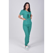 Ameliyathane Yeşili Likralı Atlantis Model Jogger Doktor Hemşire Hastane Scrubs Üniforma Takımı Ameliyathane Yeşili Ameliyathane Yeşili