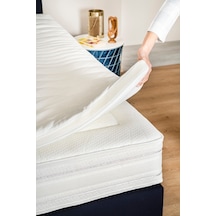 Topper 1.1 - Konfor Arttırıcı Yatak Pedi - Kuş Tüyü Soft Sünger - Yıkanabilir Fermuarlı Kılıflı