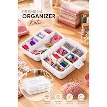 Porsima 1192 Premium 12 Bölmeli Çok Amaçlı Organizer Saklama Kabı Beyaz
