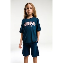 U.s. Polo Assn. Kız Çocuk Lacivert Bermuda Takım Us2080 Lacivert