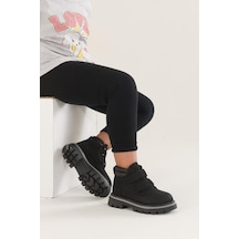 Papuçcity Arzen 02671 Unisex Çocuk Cırtlı Termal Bot Siyah