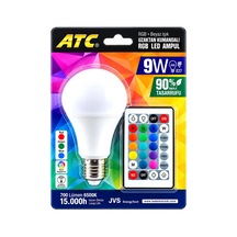 Kumandalı - Rgb 9w 60w - E27 Led Ampul 700lm 15000 Saat Ömür Bx40