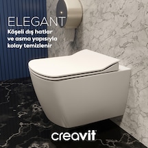 Creavit Elegant Rim-off Asma Klozet Ve Duroplast Yavaş Kapanan Klozet Kapağı