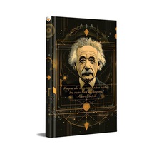 Albert Einstein Tasarımlı Çizgili Not Defteri 13x21 Cm Sert Kapak 192 Sayfa