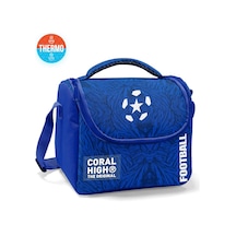 Coral High Kids Lacivert Saks Futbol Desenli Thermo Beslenme Çantası 22797 Saks Mavi