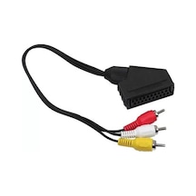Hubrendy Sh Scart Adaptör Dişi Rca Erkek 20 Cm Kablo