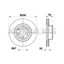 Braxis Ad1006 Fren Diski Ön S-class W220 98-04 A2204212512