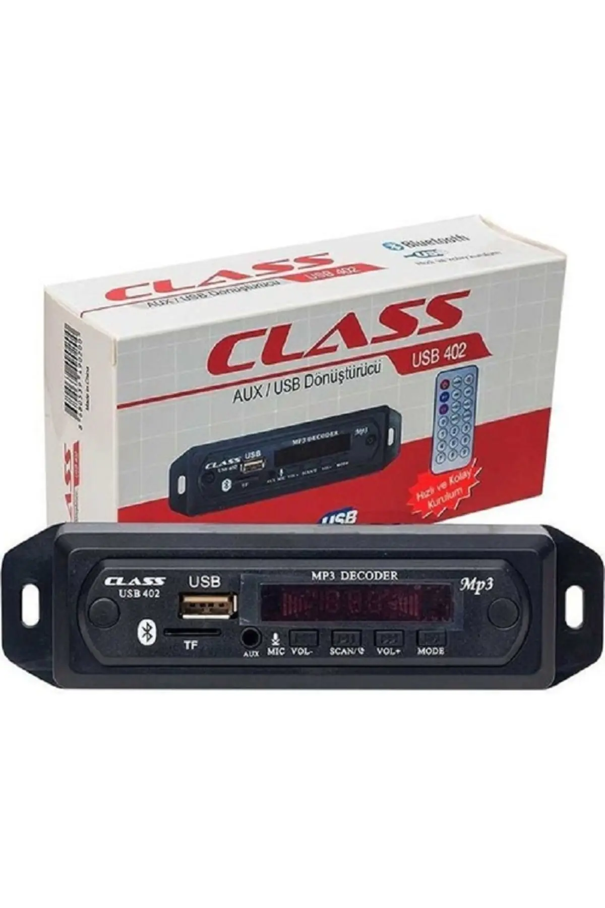 Yeni 2026 Class Usb-402 Araç Aux Bluetooth Çevirici Kit 12v Mikrofon Ve Konuşma Özellikli Garantili