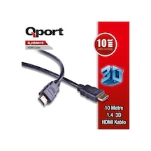 Qport 10metre Q-hdmı10 Hdmı Kablo 3d Gold 1.4v-211399