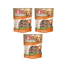 8in1 Delights Chicken Spirals Tavuklu Burgu Ödül 6 Lı X 3 Adet