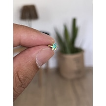 Şık Cerrahi Çelik Dudak Tragus Helix Kıkırdak Conch Minimal Yıldız Piercing Turuncu