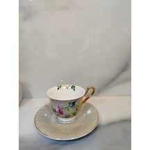Vanilla New Bone China Kahve Fincanı 2 Kişilik Ekru