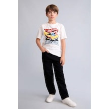 Defacto Regular Fıt Gabardin Düz Paça Siyah Pantolon Erkek Çocuk G4614a826smbk81 Siyah-bk81