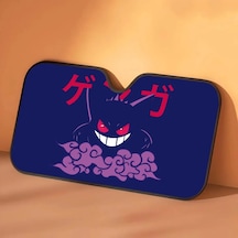 Goldenqian P-pokémon G-gengar Araba Pencere Güneş Gölge Cam Anti-uv Koruma Ön Arka Cam Blok Kapağı Vizör Aksesuarları Z1