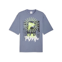 Puma Graphic Tee Erkek Günlük Tişört 63444265 Gri Gri