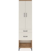 Arges Dolap 2 Raflı 2 Çekmeceli Tek Askılı 60x30x221 Çam-aytaşı Çam