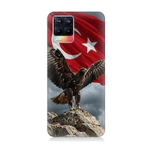 Realme 8 Uyumlu Kartal Zirvede Bekliyor Desenli Silikon Kılıf Çok Renkli