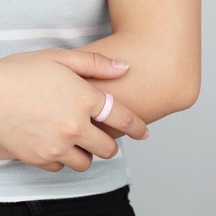 Dancemonkey Yüzük Unisex Solmamış Seramik Nano Kesimli Geniş Çift Beyaz 9 Tc - Dayanıklı Ve Şık Seramik Yüzük Modelleri Beyaz