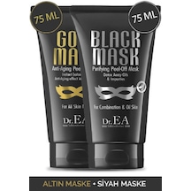 Dr.Ea Soyulabilir Altın Maske & Siyah Maske Seti 2 x 75 ML
