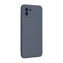 Samsung Galaxy Uyumlu - A03 Kılıf Nano İçi Kadife Silikon - Gri