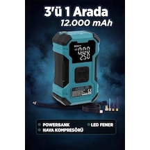 Assur 12000MAH Oto Kompresör Powerbank Led Işık - 3253