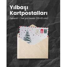 Yılbaşı Çam Ağacı Temalı Kartpostal Seti, Yeniyıl, Noel, Tebrik V