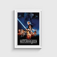 Star Wars: Return Of The Jedi 1983 Film Posteri Tablo Çerçeveli Poster Duvar Dekorasyonu Beyaz Çerçeveli Tablo Beyaz Çerçeveli Tablo Dn11d347beyaz
