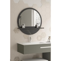 Shall Yuvarlak Ayna Makyaj Aynası 60Cm Ofis Duvar Dekoratif Sona