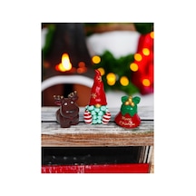 Yılbaşı Chrismas Noel 3 Lü Biblo Seti Geyik Şans Cücesi Çan
