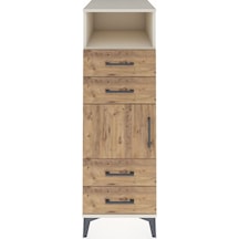 Kronos Dolap 2 Raflı 4 Çekmeceli Tek Kapaklı 44x59x134 Aytaşı-çam Aytası