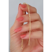 14 Ayar Altın Mini Ataş Bileklik 3 Mm Sarı Altın