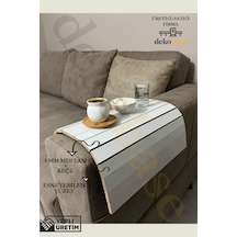 Beyaz Renk Çok Amaçlı Koltuk Kenar Sehpası, Supla, Yemek Servis Altlığı Beyaz