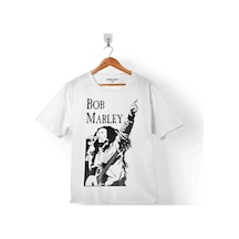 Reggae Bob Marley Gitar Sahne Müzik Kralı Çocuk Tişört 001
