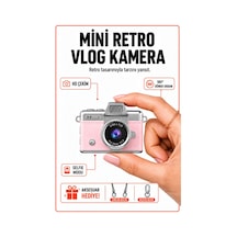 Solvis Mini Dijital Kamera Retro Tasarım Hd Video Selfie Çekim 180 Döndürülebilir Ekran Taşınabilir Kamera