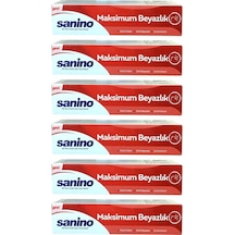 Sanino Diş Macunu, 75 Ml, Maksimum Beyazlık, 6'lı Paket