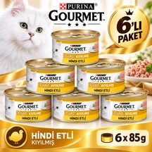 Gourmet Gold Kıyılmış Hindili Yetişkin Kedi Yaş Mama 6x85g