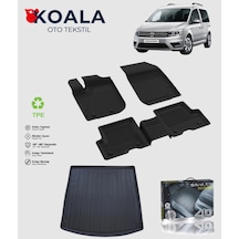 Volkswagen Caddy 2011-2020 Uyumlu Sahler Paspas + Bagaj Havuz Seti