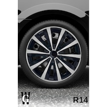 Daihatsu Yrv 14 İnç Jant Kapağı 4 Adet Siyah Gri C105