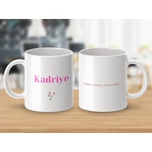 Kadriye İsimli Kupa Bardak, İsimli Bardak, Hediye Kupa Bardak, Kahve Kupa Bardak Çok Renkli