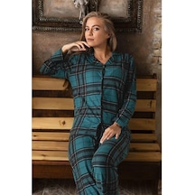 Sude Kadın Önden Düğmeli Süet Pijama Takımı P200/390 - 1 Adet 001