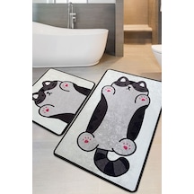 Chilai Home Cuddlyo 2'li Set Banyo Halısı Djt Renkli