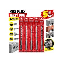 Sds Plus 6x160 Mm Beton Delme Ucu 5 Li Set Tuğla Taş Ve Duvar İ