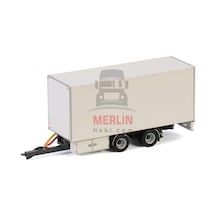 1/50 - White Line Centre - Axled Drawbar Box Traıler - 2 Axle