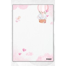 A5 Fil Bloknot Çizgisiz Defter - 50 Yaprak - Memopad - Notepad - Not Defteri - Not Kağıdı Pembe Pembe