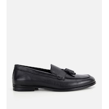 Hotiç Erkek Deri Siyah Yumuşak Dokulu Püskül Detaylı Klasik Loafer 02ayh329660a100 02ayh329660a100